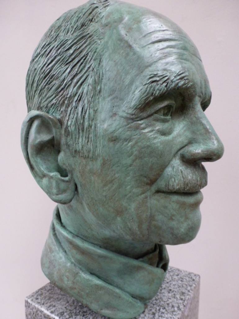 Original Figurative Portrait Sculpture by Deirdre Nicholls