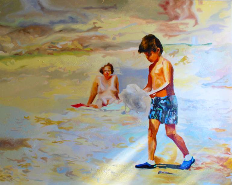 Original Documentary Beach Painting by Katherine Joelle Walker