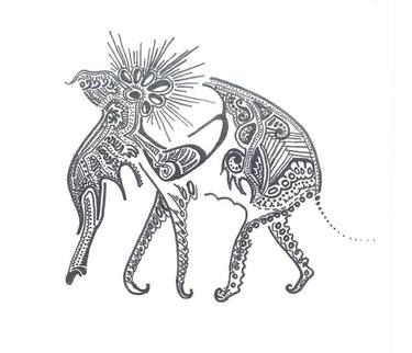 Print of Art Deco Animal Drawings by Bahia El Ouazzani