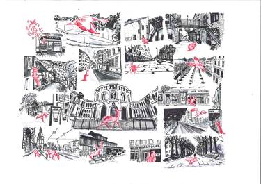 Print of Figurative Places Drawings by Bahia El Ouazzani