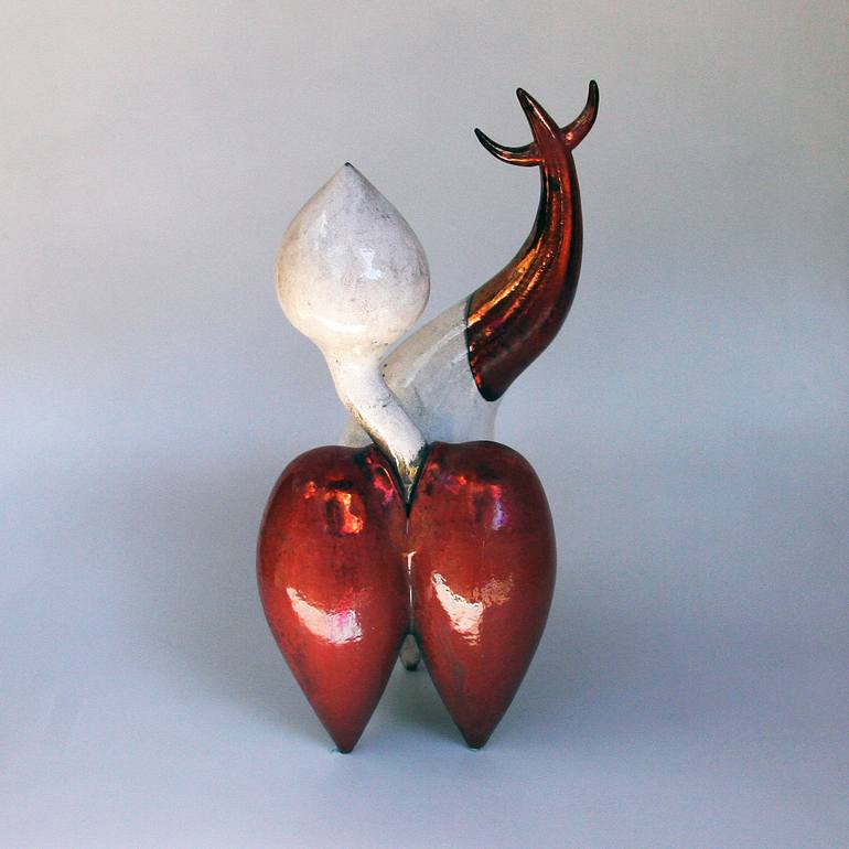 Original Expressionism Love Sculpture by Laszlo Nemeth