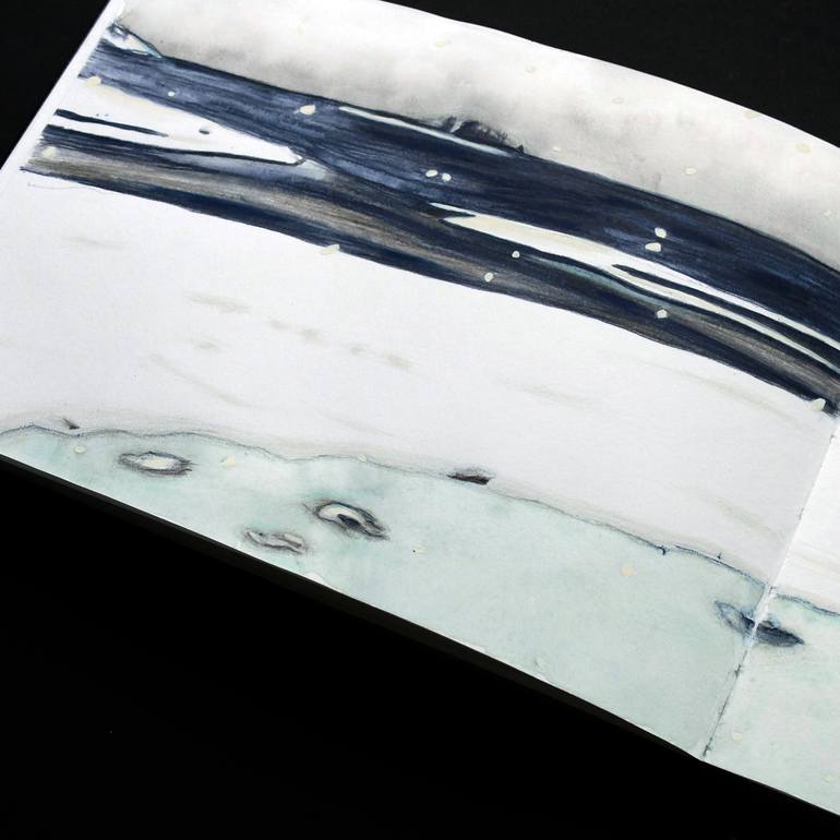 Original Figurative Seascape Drawing by Esther Martínez Rey
