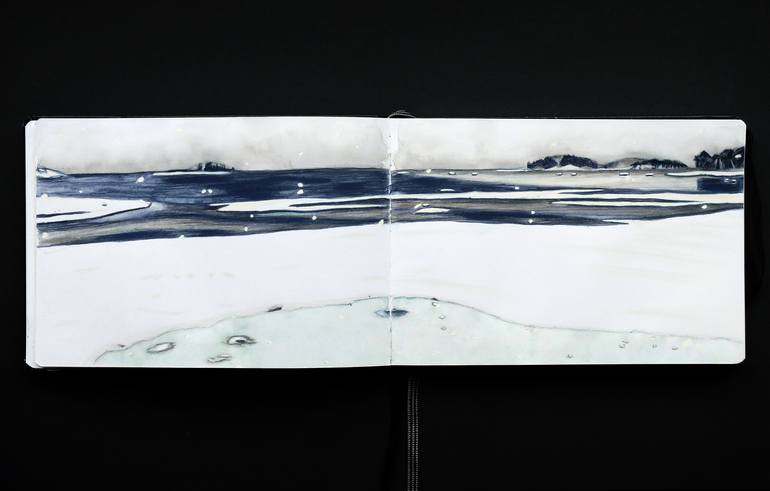Original Figurative Seascape Drawing by Esther Martínez Rey
