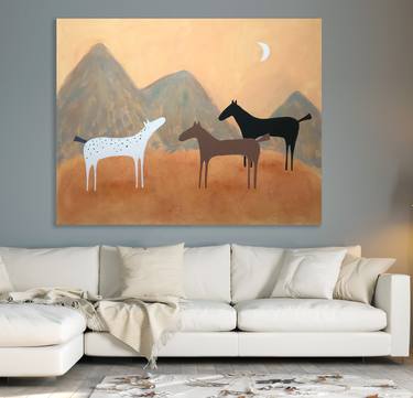 Original Contemporary Horse Paintings by Sharon Pierce McCullough