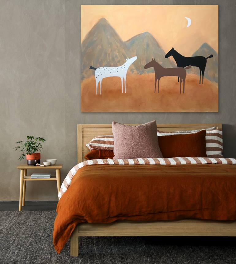 Original Contemporary Horse Painting by Sharon Pierce Mccullough