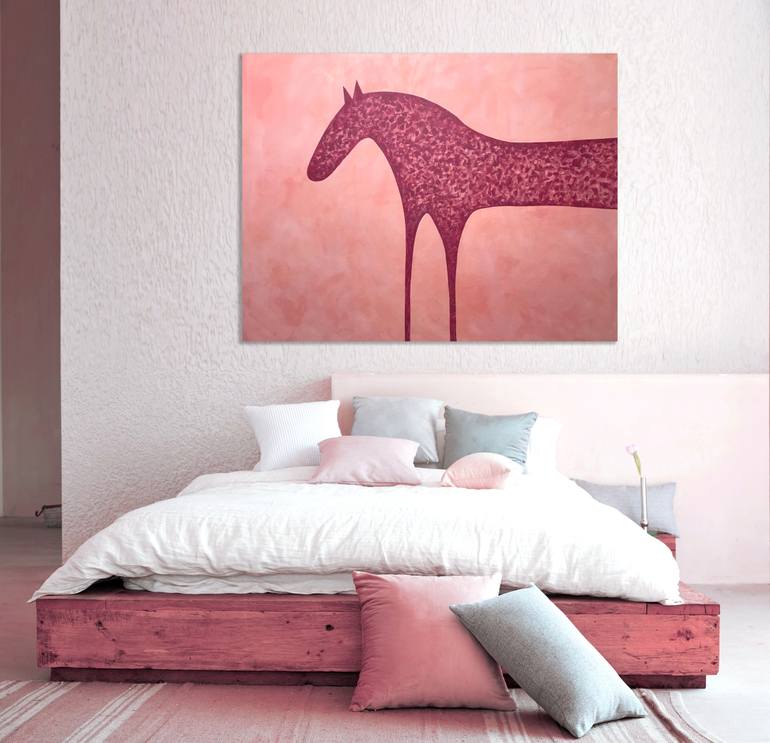 Original Abstract Horse Painting by Sharon Pierce Mccullough