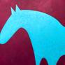 Blue Horse painting closeup