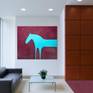 Blue Horse II painting in interior design