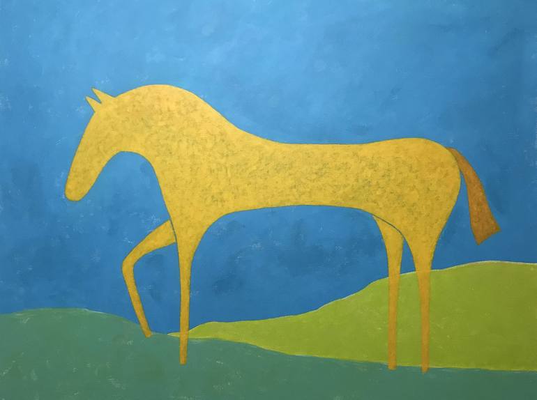 Original Abstract Horse Painting by Sharon Pierce Mccullough