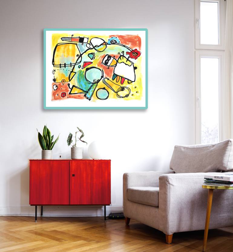 Original Abstract Expressionism Abstract Mixed Media by Sharon Pierce Mccullough