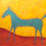 Blue Horse painting on canvas