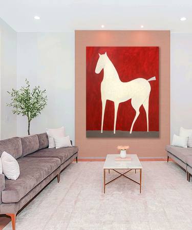 Original Figurative Horse Paintings by Sharon Pierce McCullough