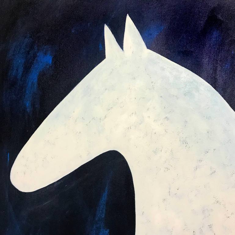 Original Abstract Expressionism Horse Painting by Sharon Pierce Mccullough