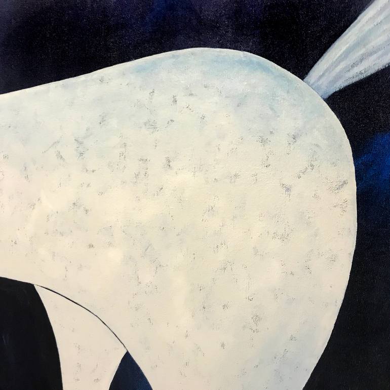 Original Abstract Expressionism Horse Painting by Sharon Pierce Mccullough