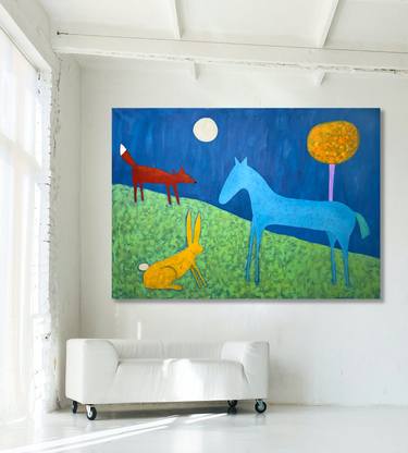 Original Figurative Animal Paintings by Sharon Pierce Mccullough