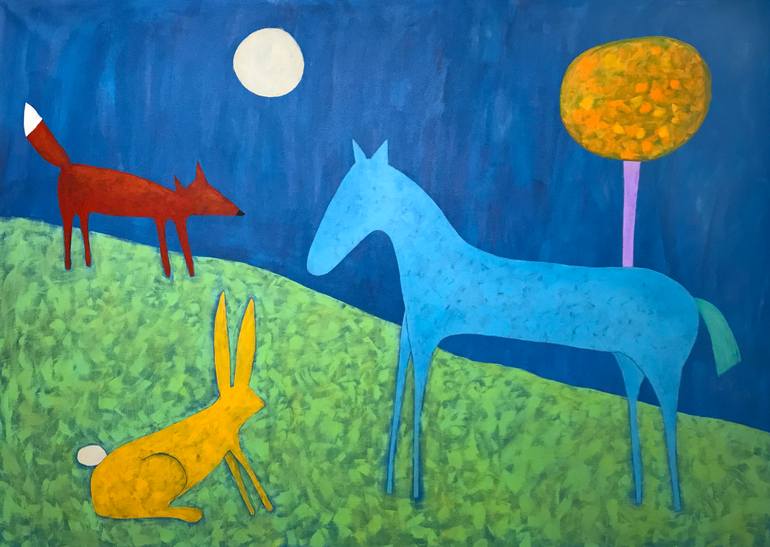 Original Figurative Animal Painting by Sharon Pierce Mccullough