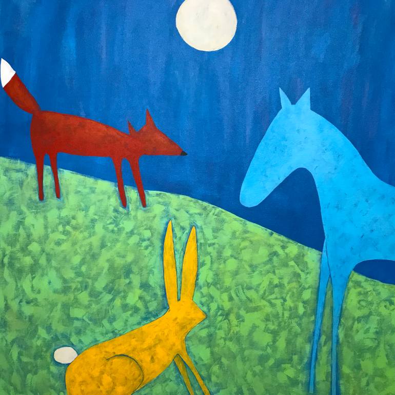 Original Figurative Animal Painting by Sharon Pierce Mccullough