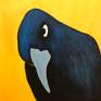 Closeup of Raven painting.
