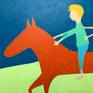 Horse painting close up
