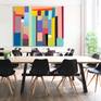Geometric Abstract painting in interior