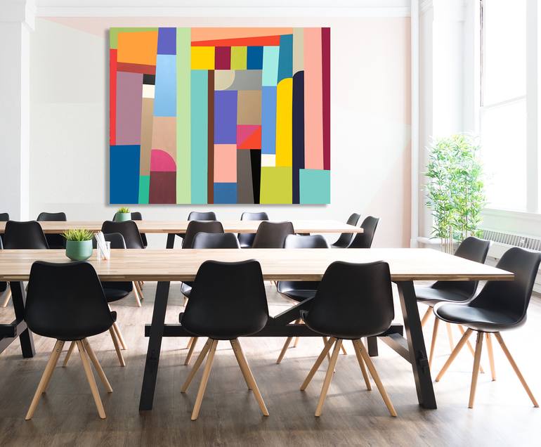 Original Geometric Abstract Painting by Sharon Pierce Mccullough