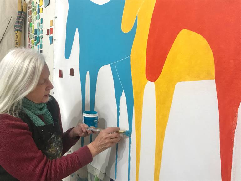 Original Figurative Horse Painting by Sharon Pierce Mccullough