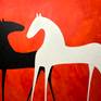 Wild Horses II painting on canvas.