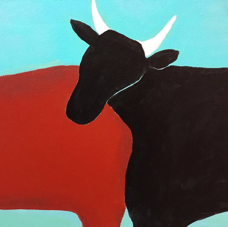 Original Abstract Animal Painting by Sharon Pierce Mccullough