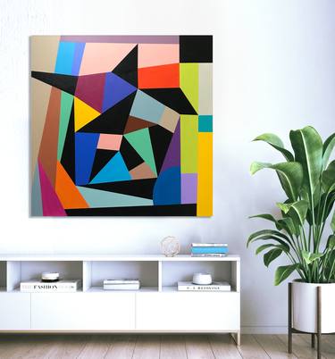 Original Geometric Abstract Painting by Sharon Pierce Mccullough