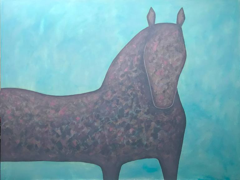 Original Abstract Horse Painting by Sharon Pierce Mccullough