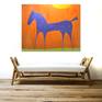 Interior design with large Horse painting.