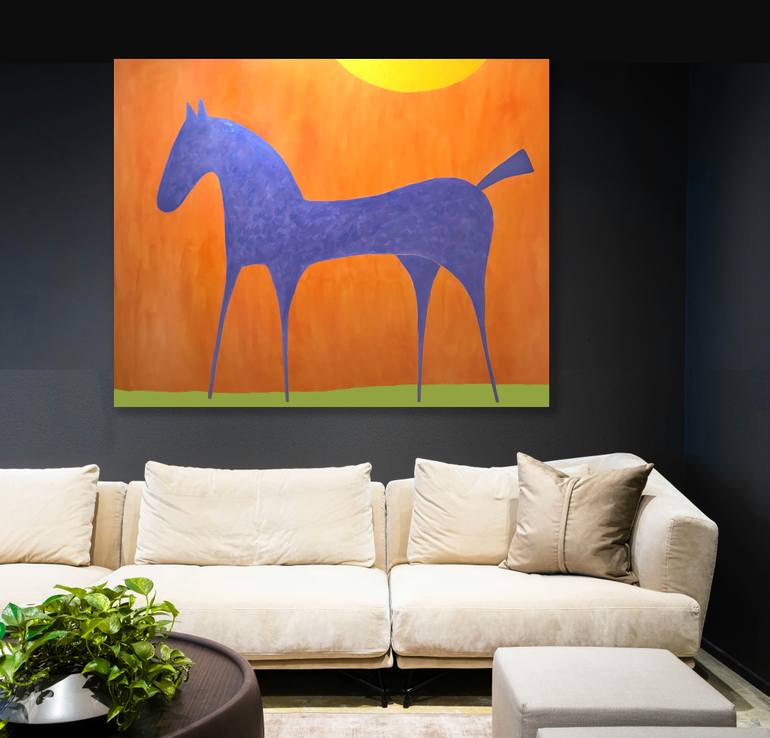 Original Abstract Horse Painting by Sharon Pierce Mccullough