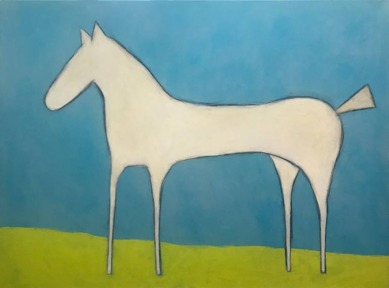 Original Contemporary Horse Painting by Sharon Pierce Mccullough