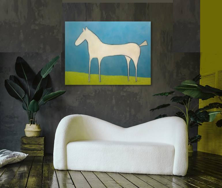 Original Contemporary Horse Painting by Sharon Pierce Mccullough
