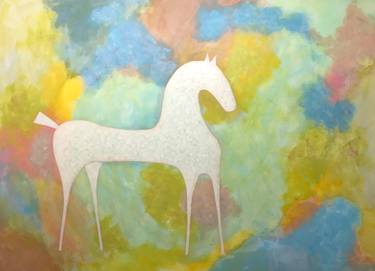 Original Abstract Expressionism Horse Paintings by Sharon Pierce Mccullough