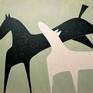 Horsing Around painting Sharon Pierce McCullough