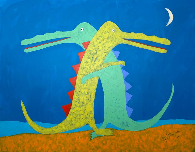 Original Figurative Animal Painting by Sharon Pierce Mccullough