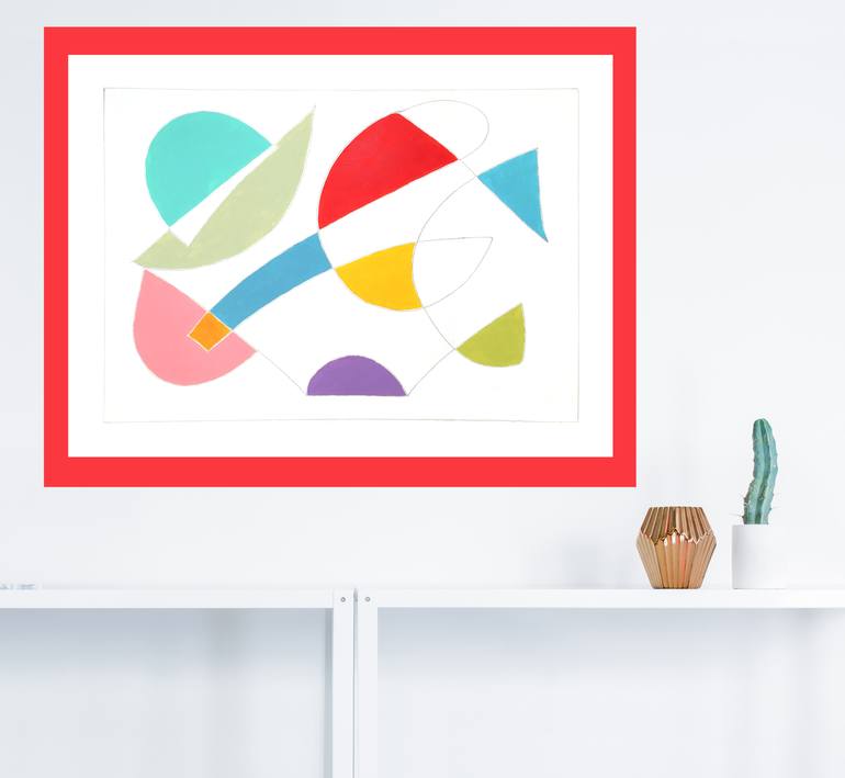 Original Abstract Geometric Drawing by Sharon Pierce McCullough