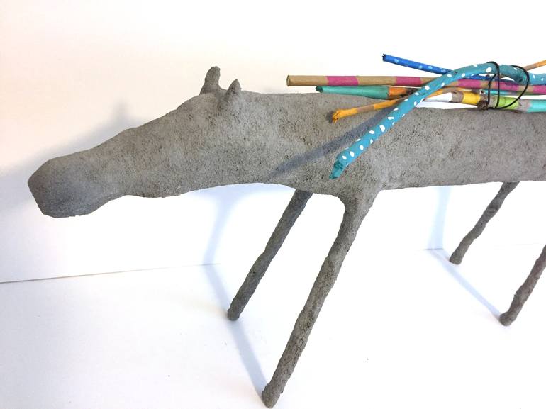 Original Figurative Horse Sculpture by Sharon Pierce McCullough