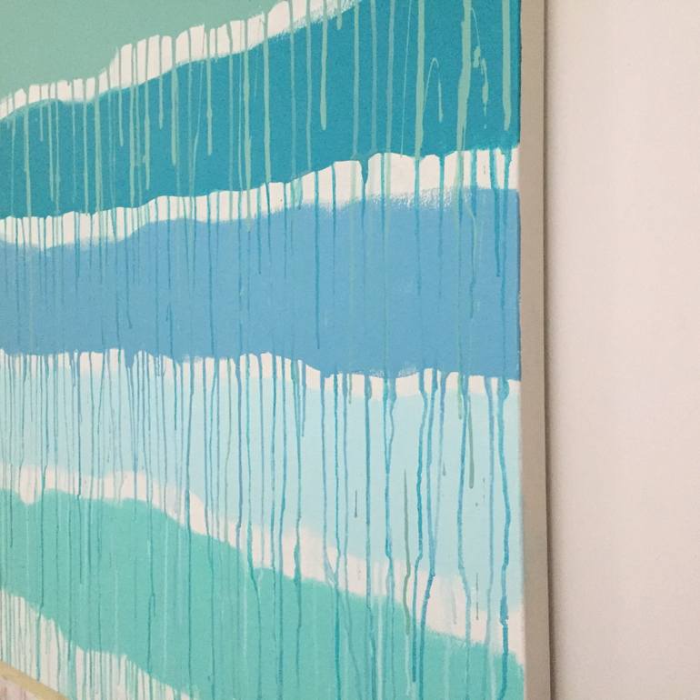 Original Abstract Beach Painting by Sharon Pierce Mccullough
