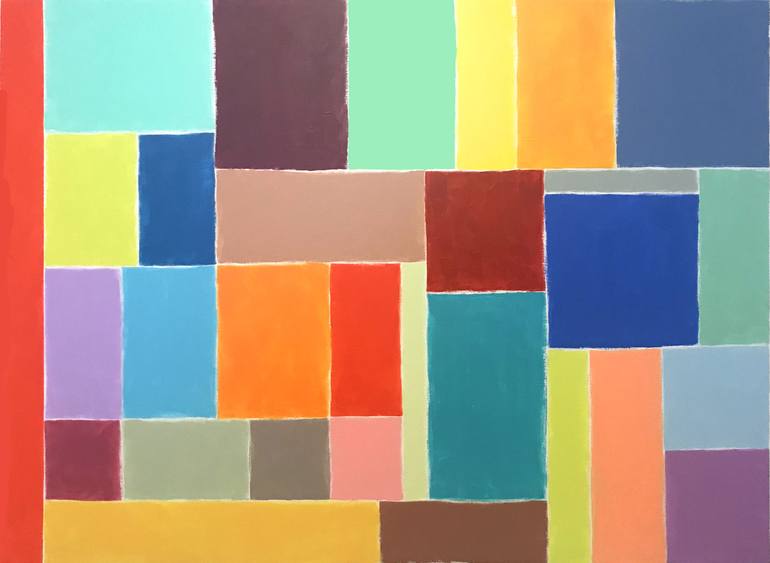 Original Abstract Geometric Paintings by Sharon Pierce Mccullough