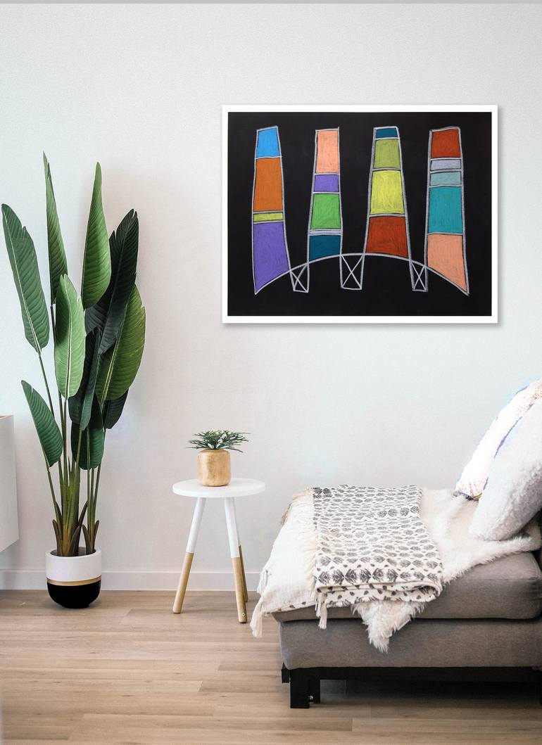 Original Abstract Geometric Drawing by Sharon Pierce Mccullough
