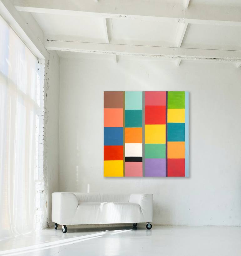 Original Abstract Geometric Painting by Sharon Pierce McCullough