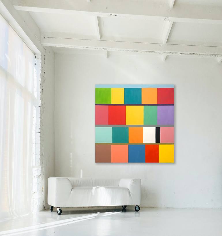 Original Abstract Geometric Painting by Sharon Pierce McCullough