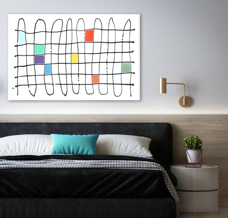 Original Geometric Abstract Painting by Sharon Pierce Mccullough