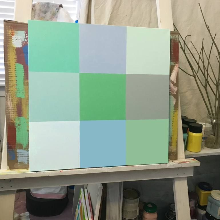 Original Abstract Geometric Painting by Sharon Pierce McCullough