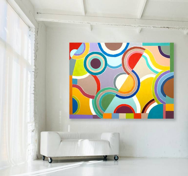 Original Geometric Abstract Painting by Sharon Pierce McCullough