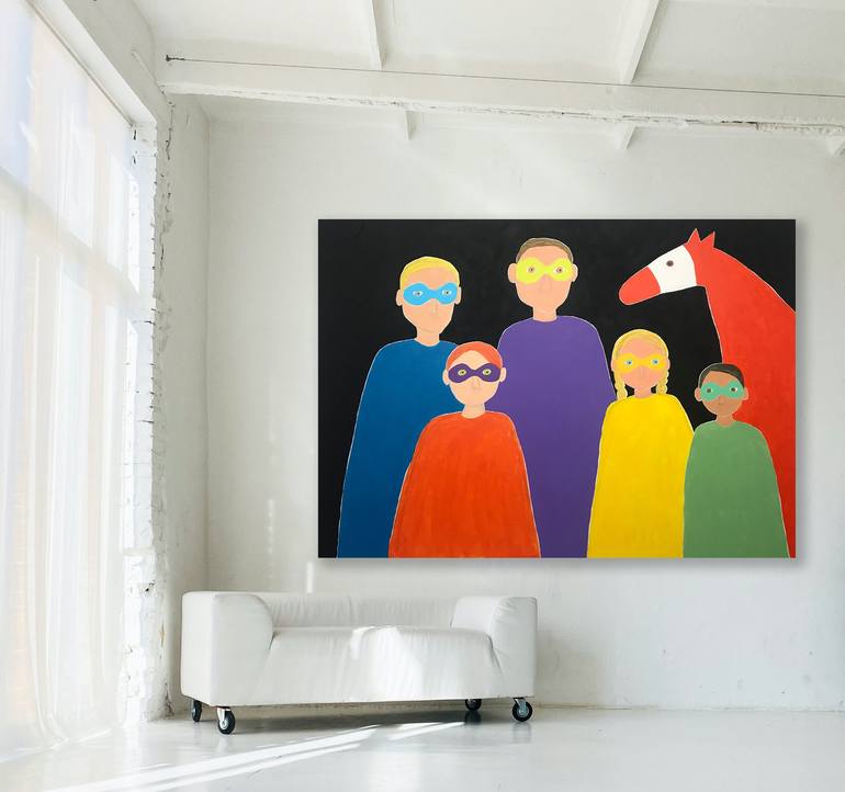 Original People Painting by Sharon Pierce McCullough