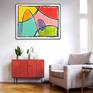 Abstract Painting in room setting.