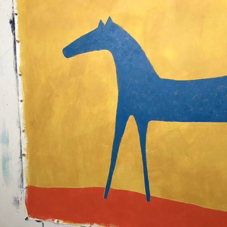 Original Abstract Expressionism Horse Painting by Sharon Pierce McCullough